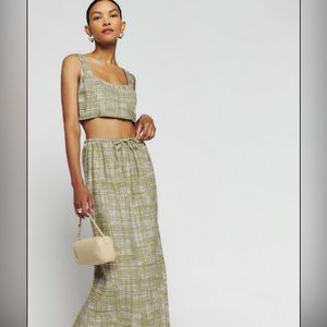 Reformation Amir Linen Two Piece set